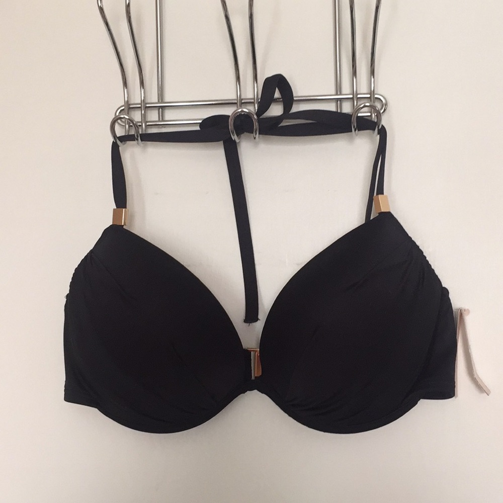 32DD Victoria’s Secret Black Halter Bikini Top